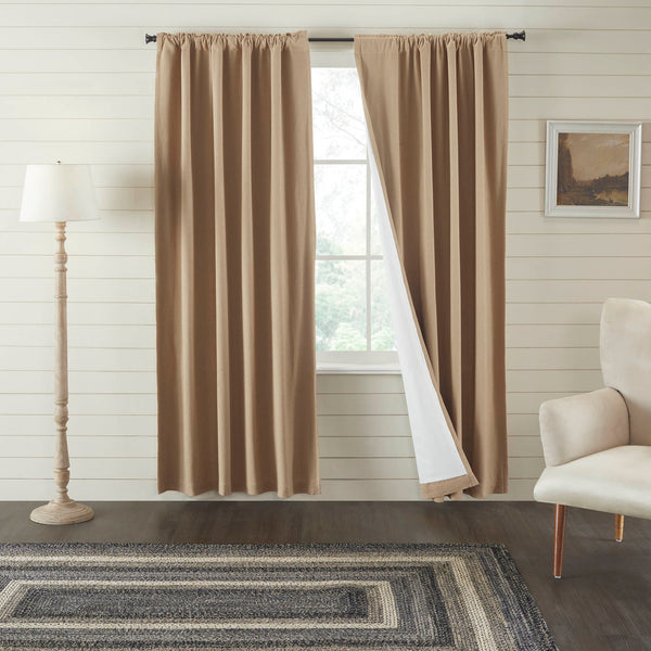 Burlap Natural Blackout Panel 84x50