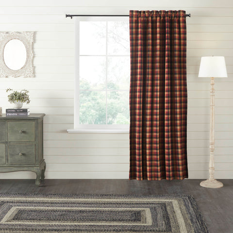 Heritage Farms Collection, Primitive Check Window, Blackout Window, Curtain Panels