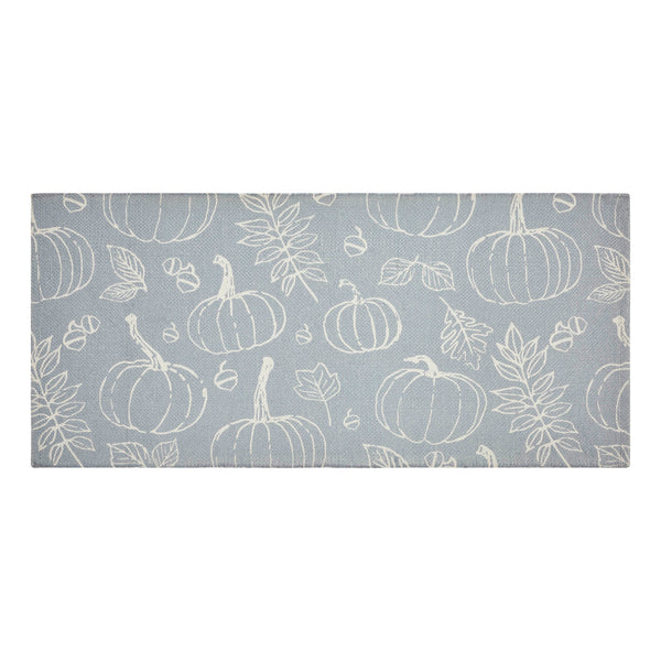 Silhouette Pumpkin Grey Indoor/Outdoor Rug Rect 17x36
