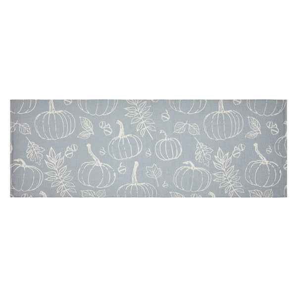 Silhouette Pumpkin Grey Indoor/Outdoor Rug Rect 17x48