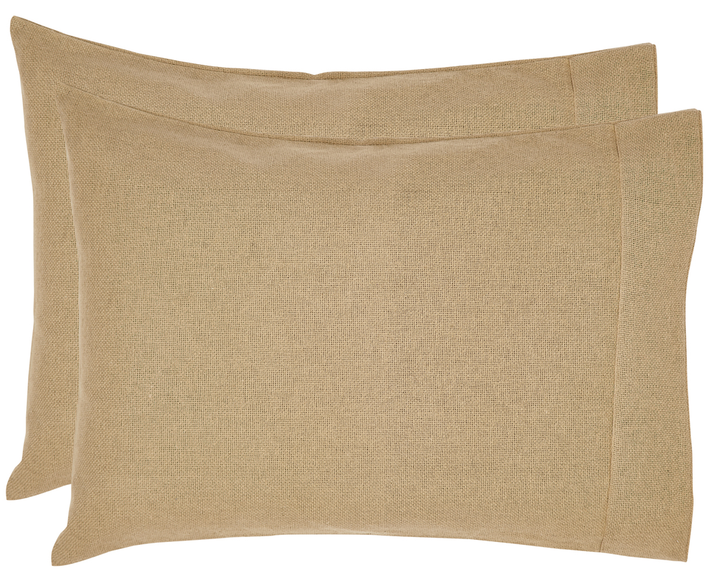 Burlap sales pillow shams