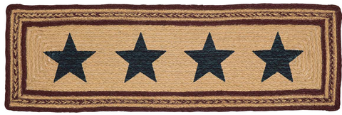 Potomac Jute Stair Tread Rect Stencil Stars Latex 8.5x27