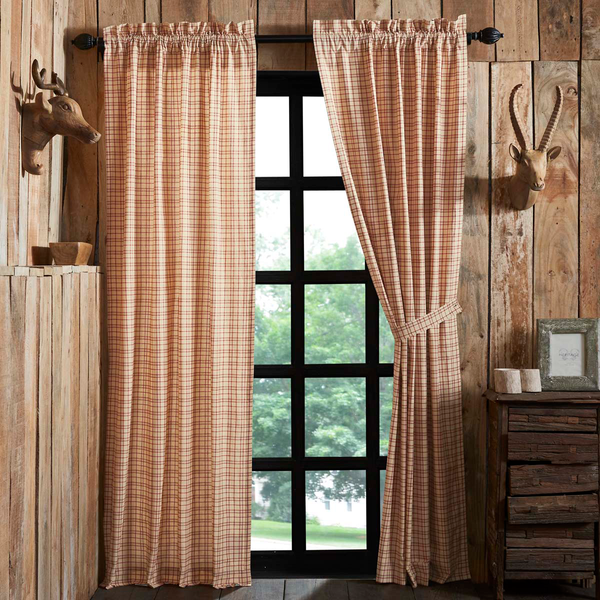 Tacoma Panel Set of 2 84x40, Primitive Country Farmhouse Window Treatments Curtains Home Decor.