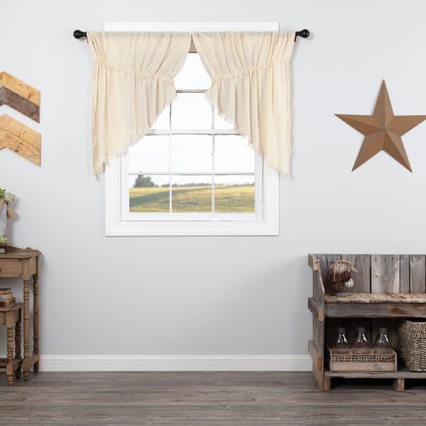 Tobacco Cloth Natural Prairie Swag Primitive Country Farmhouse Window Treatments Curtains Home Decor & Accessories.