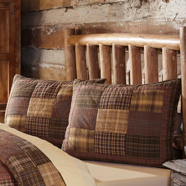 Prescott Standard Sham 21x27, Primitive Country Frmhouse Quilted Bedding