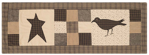 Kettle Grove Runner Crow and Star 13x36 Country Farmhouse Primitive Table Decor