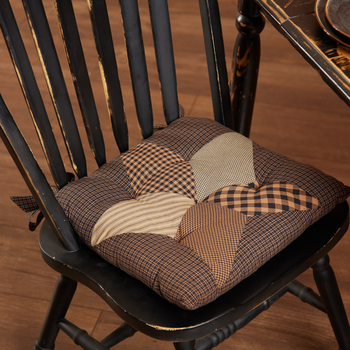 Kettle Grove Black Plaid Chair Pad | Your Western Decor Kettle Grove Black Plaid Chair Pad | Your Western Decor