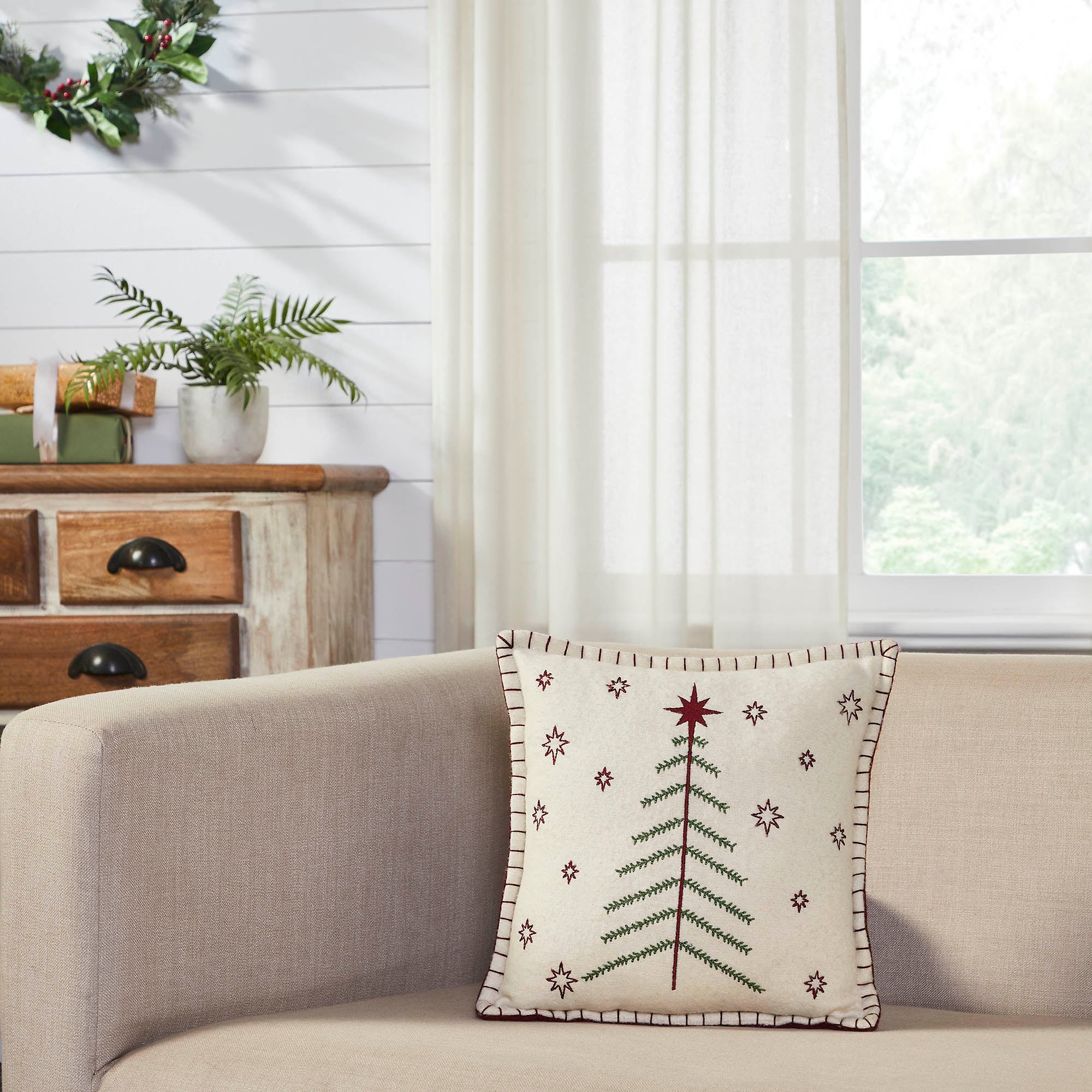 Pillo Tree Star of Wonder Primitive Tree Pillow 12x12 - Allyson’s Place ...