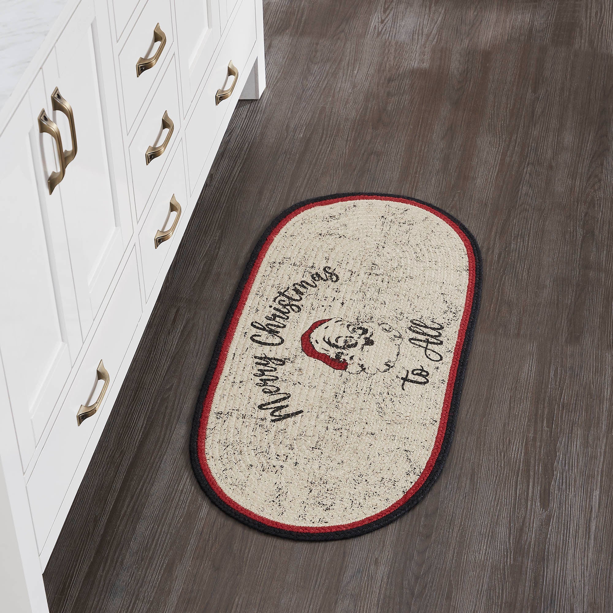 Jolly Ole Santa Jute Rug Oval 17x36 - Allysons Place