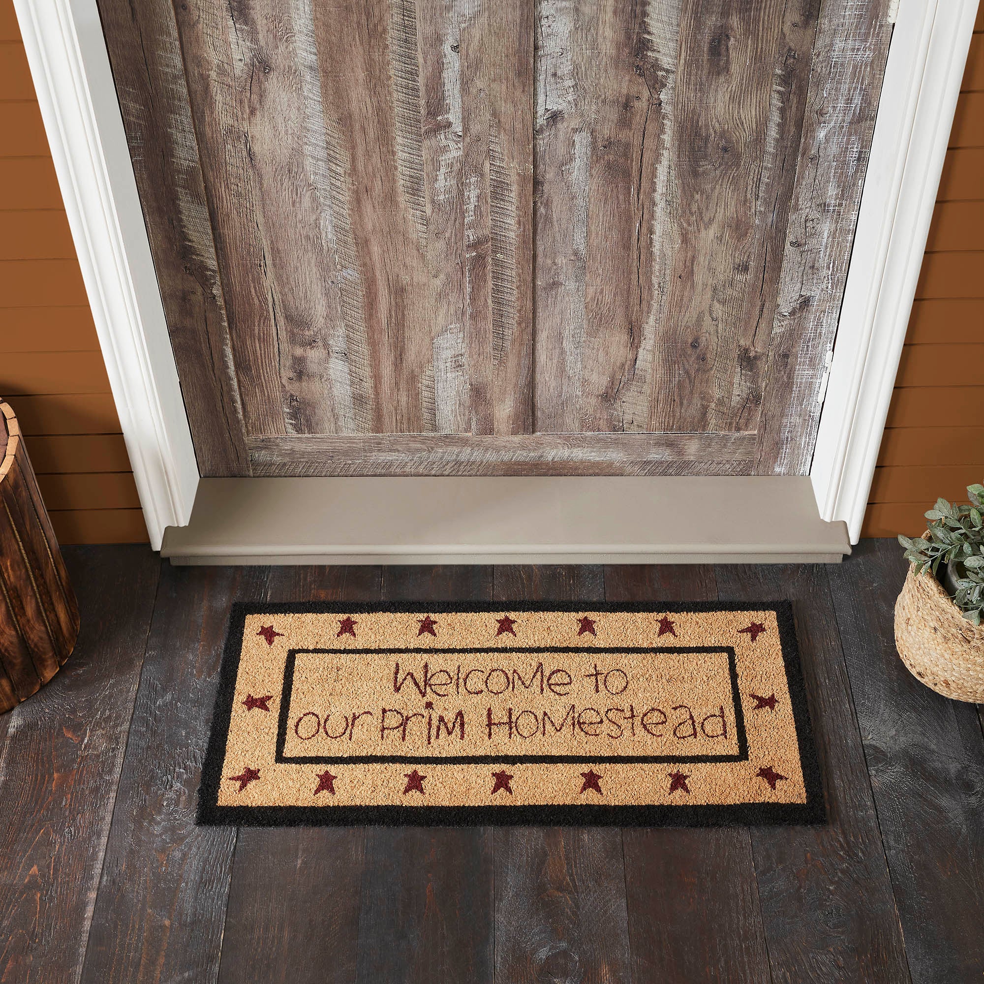 Welcome Homos Rug Connell Coir Welcome Rug Rect Stars 17x36 - Allyson’s Place | Primitive ...
