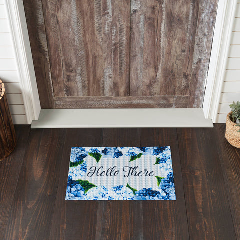 Finders Keepers Hydrangea Hello There Nylon Rug Rect 16x24