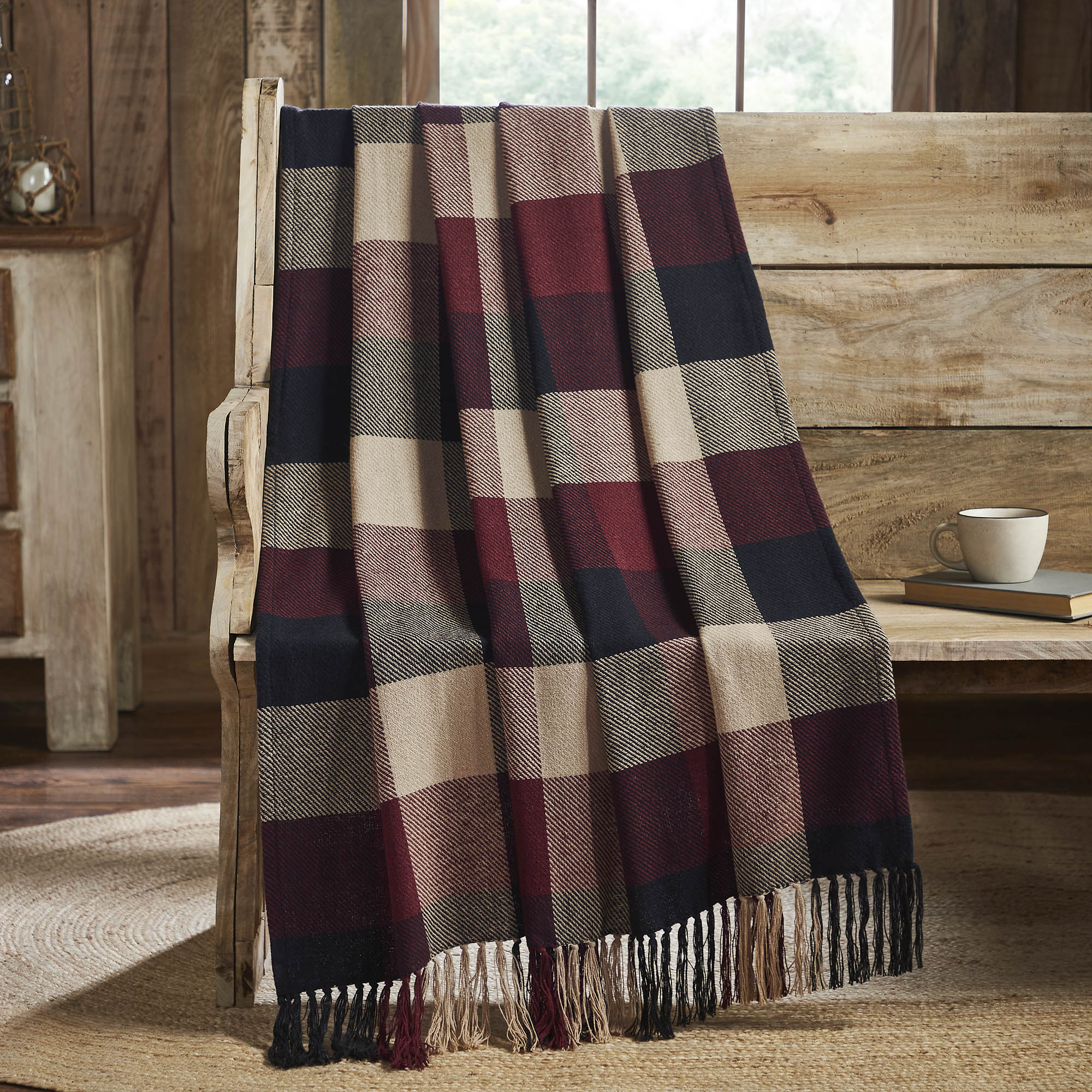 Heritage Farms Primitive Check Woven Throw 50x60 - Allyson’s Place ...