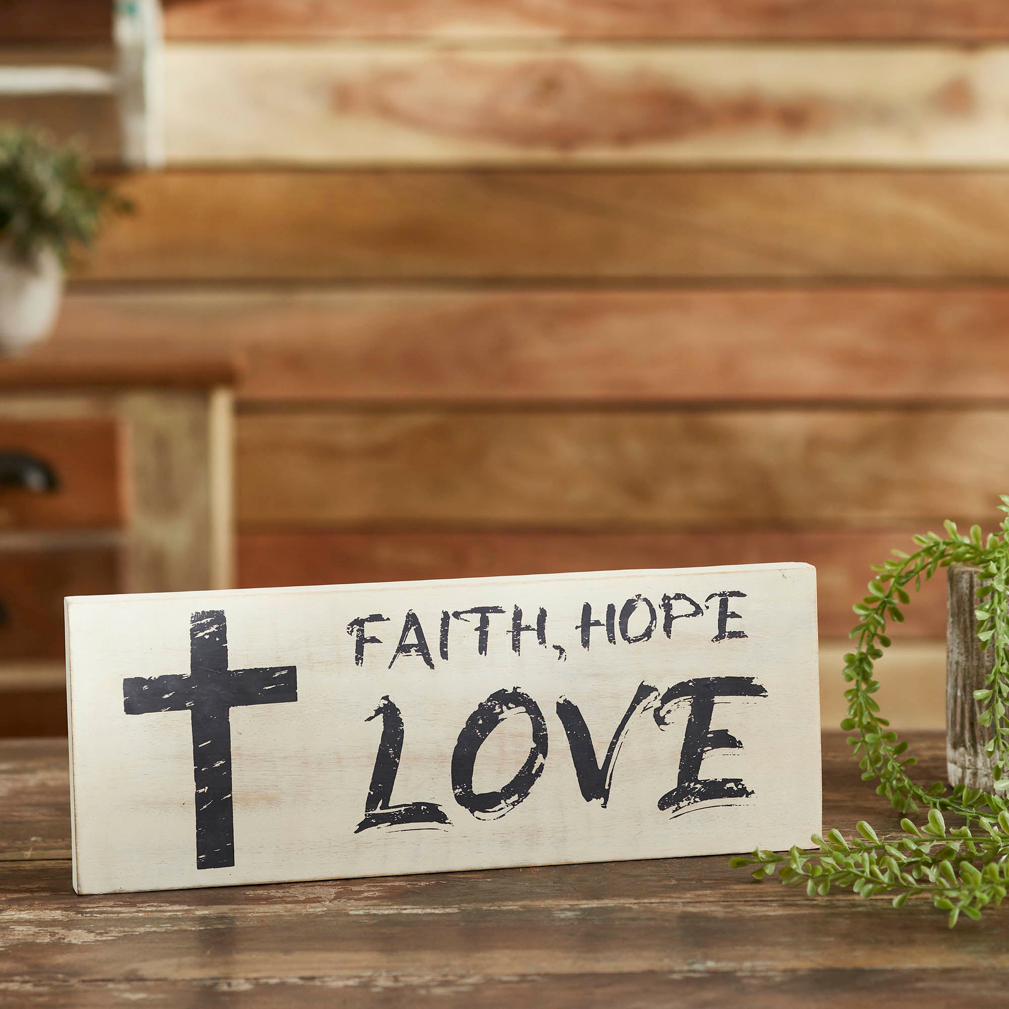 Hope Holy Sign Faith Hope Love Wooden Sign 5.5x14.5 - Allyson’s Place | Primitive Home ...