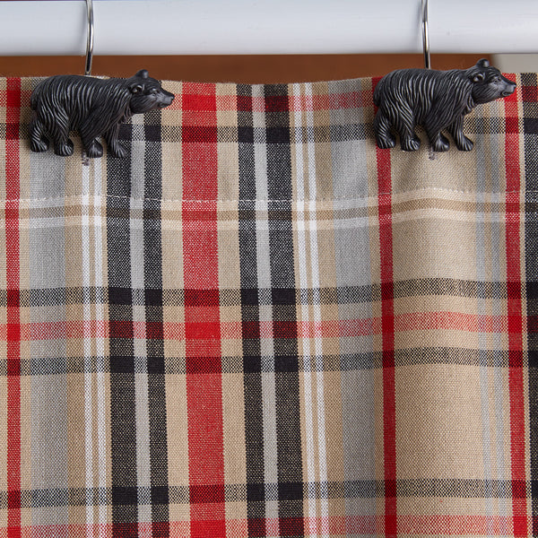 Black Bear Shower Curtain Hooks - Clearance