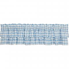 Annie Buffalo Blue Check Ruffled Valance 16x72