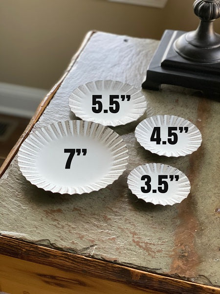 4.5" Fluted Pan White