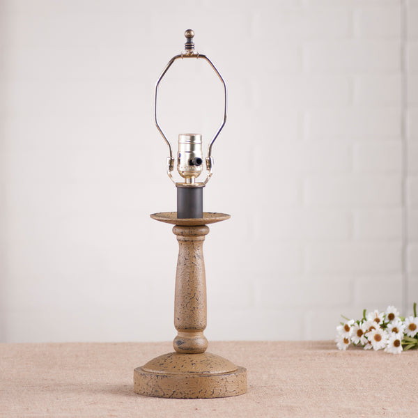 Textured Black 12" Shade Butcher's Chamberstick in Pearwood Primitive Country Farmhouse Lighting Kitchen Bath Home Décor & Acessories