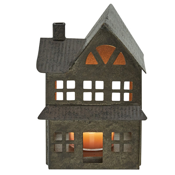 Metal House Tea Light Holder
