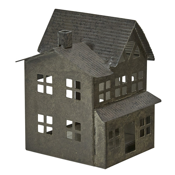 Metal House Tea Light Holder