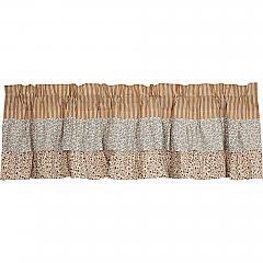 Kaila Ticking Gold Ruffled Valance 16x60
