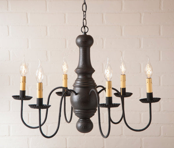 Maple Glenn Country Chandeliers Americana Black Primitive Country Farmhouse Lighting Kitchen Bath Home Décor & Acessories