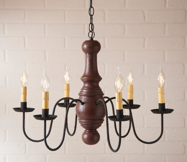 Maple Glenn Country Chandeliers Espresso with Salem Brick Primitive Country Farmhouse Lighting Kitchen Bath Home Décor & Acessories