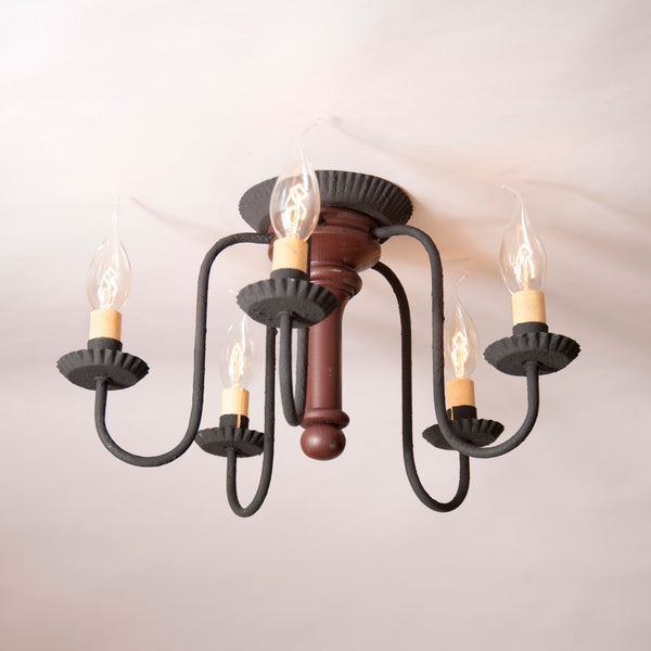 Berkshire Country Ceiling Light Sturbridge Red Primitive Country Farmhouse Lighting Kitchen Bath Home Décor & Acessories