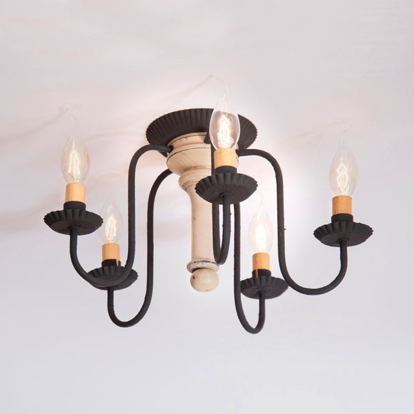 Berkshire Country Ceiling Light Sturbridge White Primitive Country Farmhouse Lighting Kitchen Bath Home Décor & Acessories