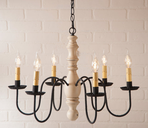Manassas Country Chandelier Sturbridge Black with Red Primitive Country Farmhouse Lighting Kitchen Bath Home Décor & Acessories