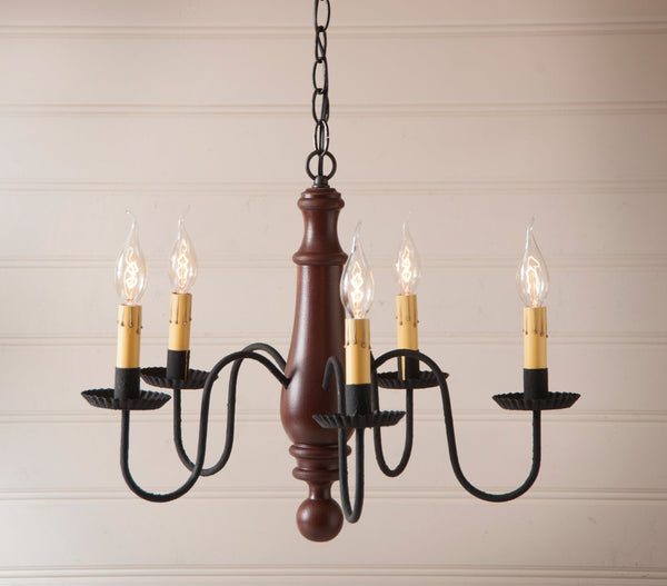 Norfolk MEDIUM Country Chandelier Hartford Mustard over Red Primitive Country Farmhouse Lighting Kitchen Bath Home Décor & Acessories