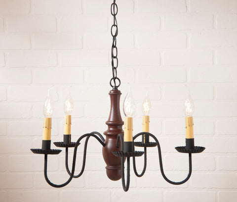  Lynchburg Wooden Country Chandelier Mustard Primitive Country Farmhouse Lighting Kitchen Bath Home Décor & Acessories