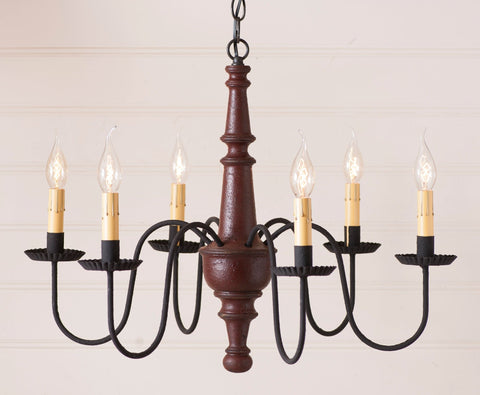 Harrison Wooden Country Chandelier Black Primitive Country Farmhouse Lighting Kitchen Bath Home Décor & Acessories