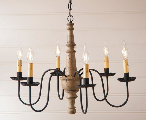 Harrison Wooden Country Chandelier Red Primitive Country Farmhouse Lighting Kitchen Bath Home Décor & Acessories