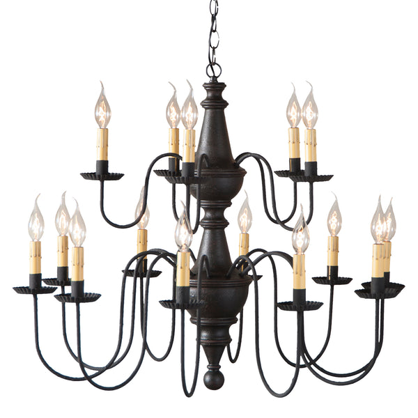 Harrison Two Tier Wooden Country Chandelier