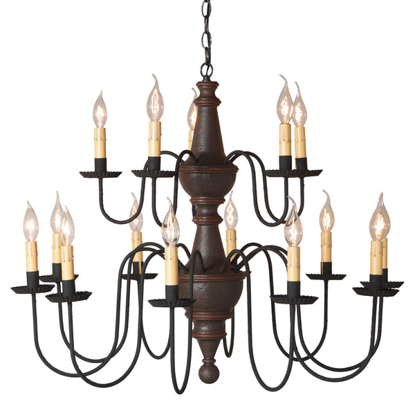 Harrison Two Tier Wooden Country Chandelier