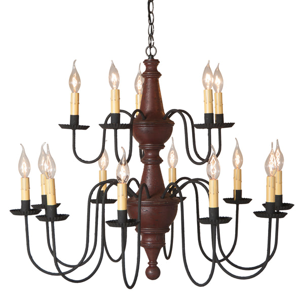Harrison Two Tier Wooden Country Chandelier