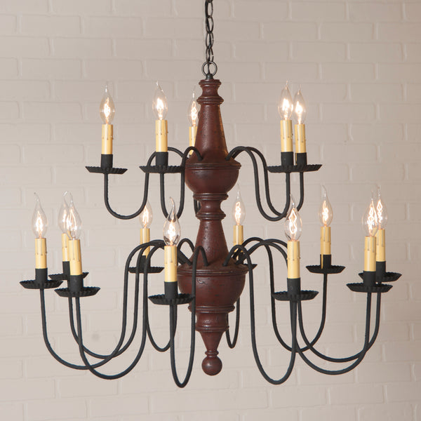 Harrison Two Tier Wooden Country Chandelier Black Primitive Country Farmhouse Lighting Kitchen Bath Home Décor & Acessories