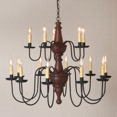 Harrison Two Tier Wooden Country Chandelier Black Primitive Country Farmhouse Lighting Kitchen Bath Home Décor & Acessories