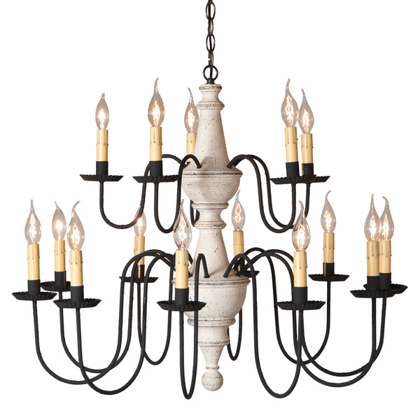 Harrison Two Tier Wooden Country Chandelier