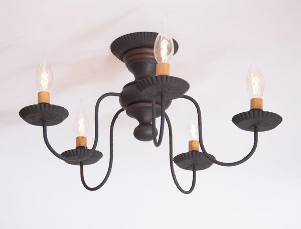Thorndale Country Ceiling Lights Hartford Black over Red Primitive Country Farmhouse Lighting Kitchen Bath Home Décor & Acessories