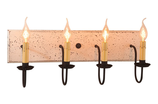 4-Arm Country Vanity Light Bar – Primitive Farmhouse Bathroom Lighting