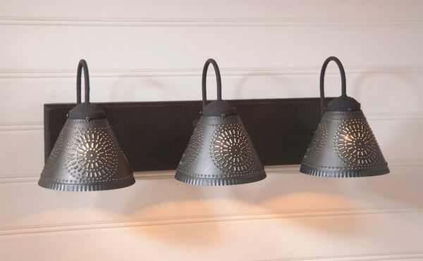 Crestwood Country Vanity Light Black Primitive Country Farmhouse Lighting Kitchen Bath Home Décor & Acessories