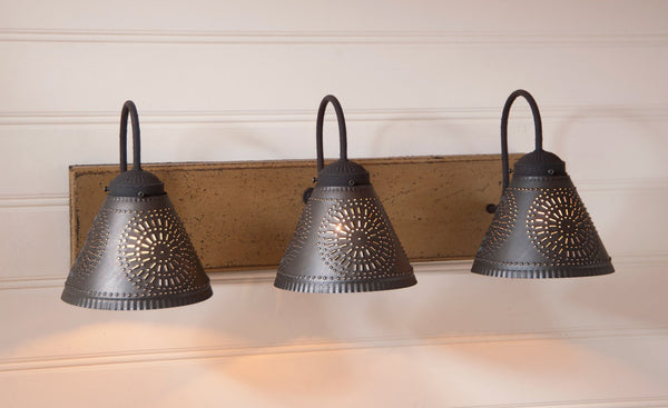 Crestwood Country Vanity Light Plantation Red Primitive Country Farmhouse Lighting Kitchen Bath Home Décor & Acessories