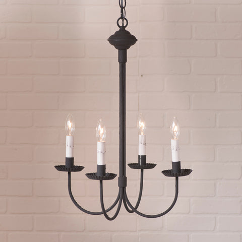 4-Arm Grandview Chandelier with Gray Sleeves