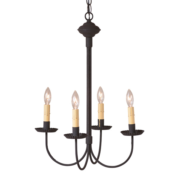 4-Arm Grandview Chandelier with Ecru Sleeves