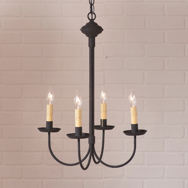 4-Arm Grandview Chandelier with Ecru Sleeves