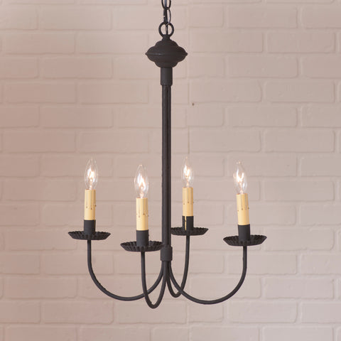 4-Arm Grandview Chandelier with Ecru Sleeves