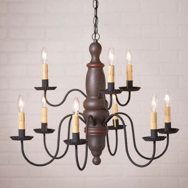 Fairfield Chandelier in Americana Espresso Primitive Country Farmhouse Lighting Kitchen Bath Home Décor & Acessories