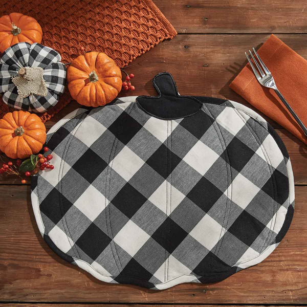 Wicklow Black And Cream Pumpkin Placemat (set of 4)