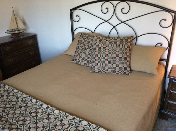 Packsville Rose Natural King Bed Cover 110"X120"